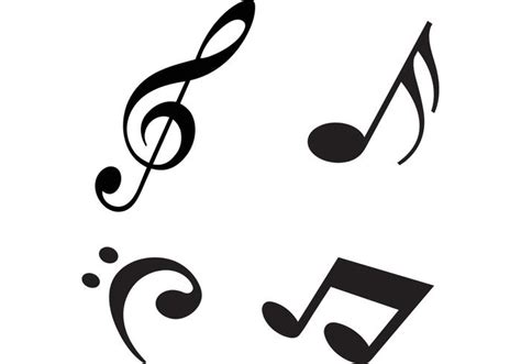Music Notes Silhouette Vector