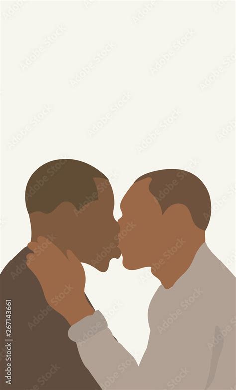 Black Gay Couple Kissing Freedom Of Love Romantic Relationship Poster Template Lgbt Community