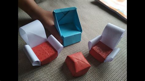 Origami Chair In 2 Ways Youtube