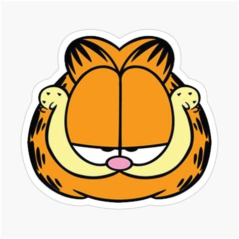 Popping Cat Garfield Sticker By Makrov Coloring Stickers Red Bubble