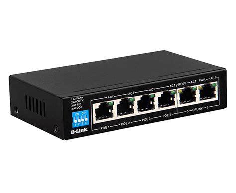D Link 250m 4 Port Unmanaged Fast Ethernet Poe Switch