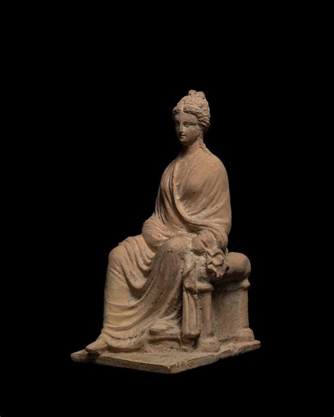greek a greek terracotta seated female figure hellenistic circa 3rd century bc kallos gallery