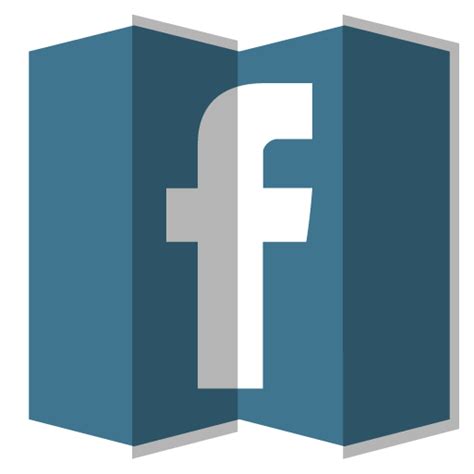 Facebook Icon Folded Social Media Icons