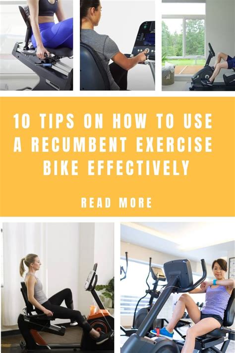 A Woman Is Riding An Exercise Bike With The Words 10 Tips On How To Use