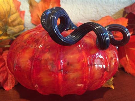 My Large Walker And Bowes Hand Blown Glass Pumpkin 2002 I Picked This
