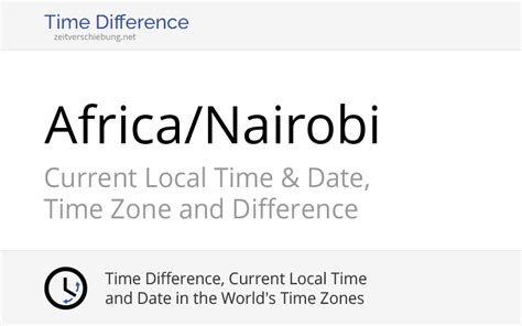 Africanairobi Time Zone In Kenya Current Local Time