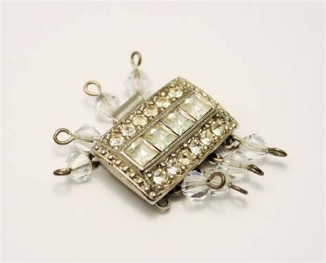 Vintage Necklace Clasp Crystal Clasp By Chicvintageboutique