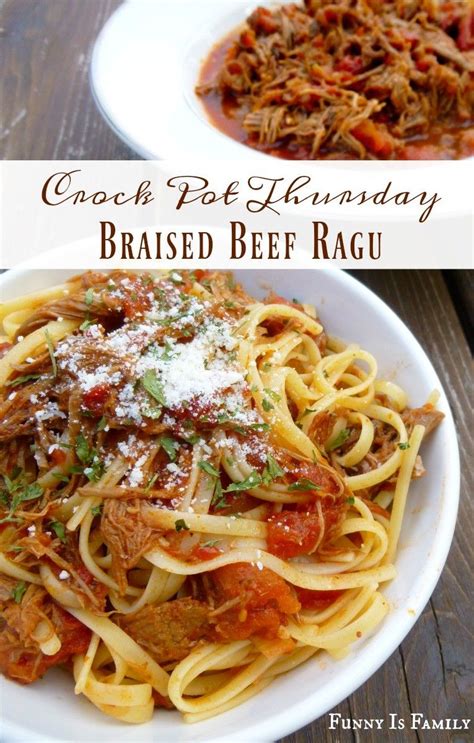 Over great food you can talk, laugh and catch up with friends! Crockpot Braised Beef Ragu that is an easy menu idea ...