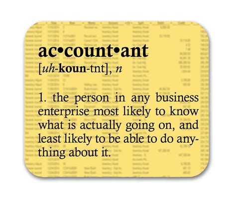 Accountant Definitionfunny Quote Mouse Pad Funny Accounting Quotes