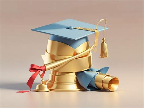 Premium Ai Image Milestone Achieved 3d Graduation Of University