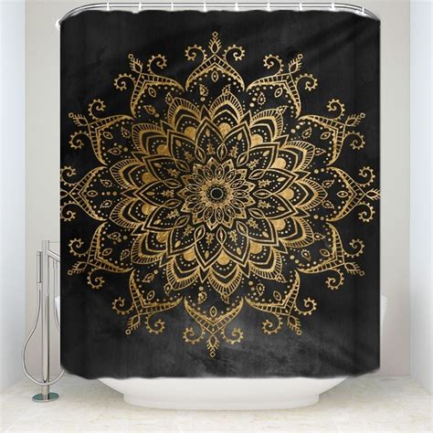 Charmhome Mandala Printed Shower Curtains Personalized Geometry Bathroom Bath Curtain Waterproof