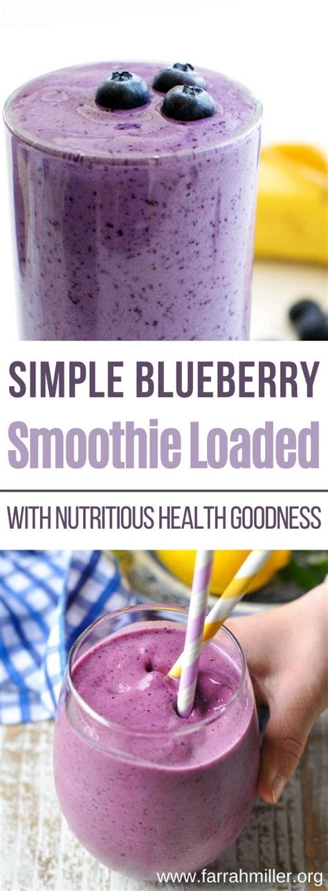Simple Blueberry Smoothie Loaded With Nutritious Health Goodness