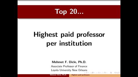 Highest Paid University Professors Youtube