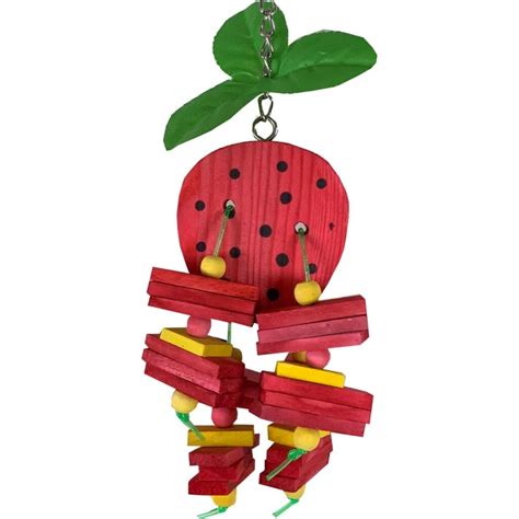 Happy Beaks Strawberry Bird Toy