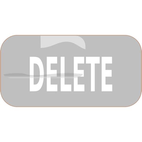 Gray Rectangle Delete Button Png Svg Clip Art For Web Download Clip