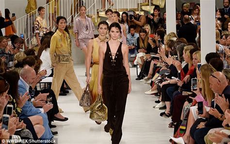 Kendall Jenner Wears Handkerchief Top For Tod S MFW Show Daily Mail