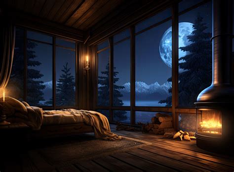 download ai generated bedroom night royalty free stock illustration image pixabay