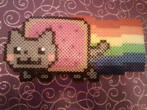 Nyan Cat Diy Crafts For Gifts Cute Crafts Bead Crafts Diy Gift Nyan Nyan Bead Sprite Melty