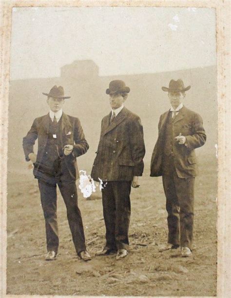 Photograph Of A Trio Of Men From The 1890s Mens Fashion Vintage