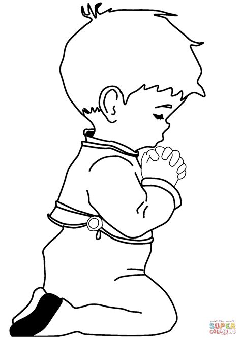 Children Praying Coloring Page Bible Sketch Coloring Page