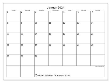 Kalender Januar 2024 53ms Michel Zbinden De