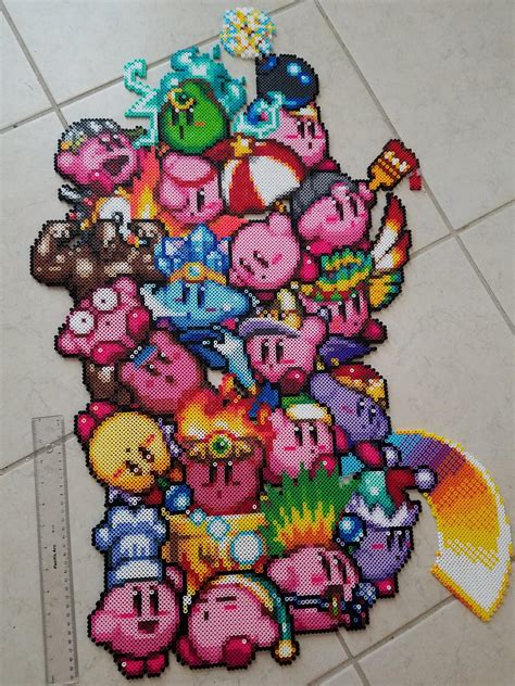 My Largest Perler Piece Kirby Gang Rbeadsprites