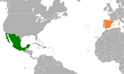 Reino de españa), is a country in southwestern europe with some pockets of territory across the strait of. Relaciones España-México - Wikipedia, la enciclopedia libre