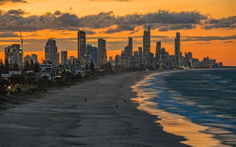 Download Wallpapers Miami Beach Sunset Florida Beach