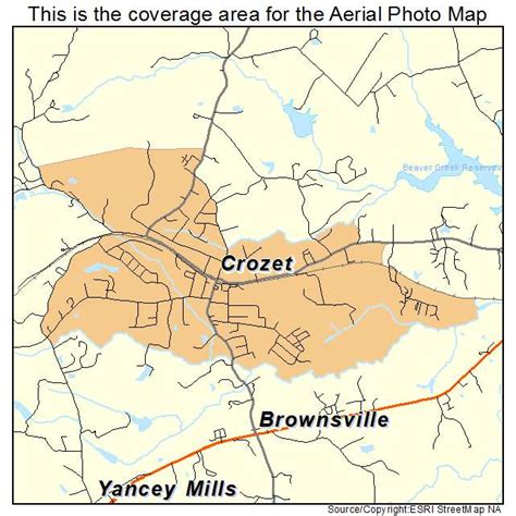 Aerial Photography Map Of Crozet Va Virginia