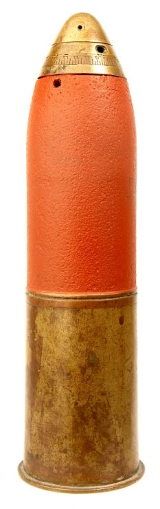 Rare Wwi Turkish 75mm Howitzer Shell Militaria
