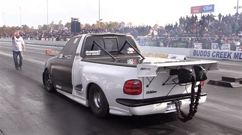 Watch A Drag Racing Ford Lightning Tear Up An Import Crowd Ford