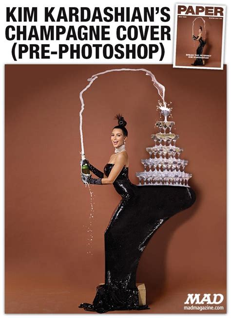 Mad Magazine On Twitter Kim Kardashians Champagne Cover Pre Photoshop