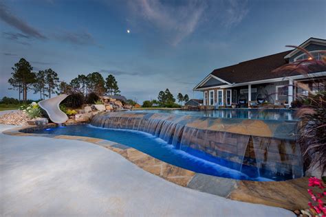 Custom Infinity Pool And Spa With Hardscape Design Georgia Pools