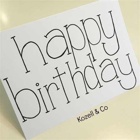 See more ideas about happy birthday calligraphy, happy birthday, lettering. Hand Lettered Happy Birthday Card by KozellandCo on Etsy ...