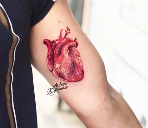 Heart Tattoo By Andrea Morales Post 26715 Anatomical Tattoos Real Heart Tattoos Heart Tattoo