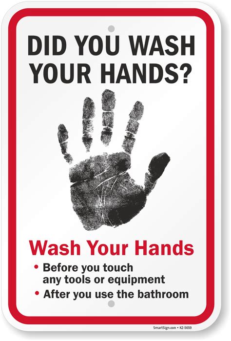 Wash Your Hands Before You Touch Any Tools Sign Sku K2 5659