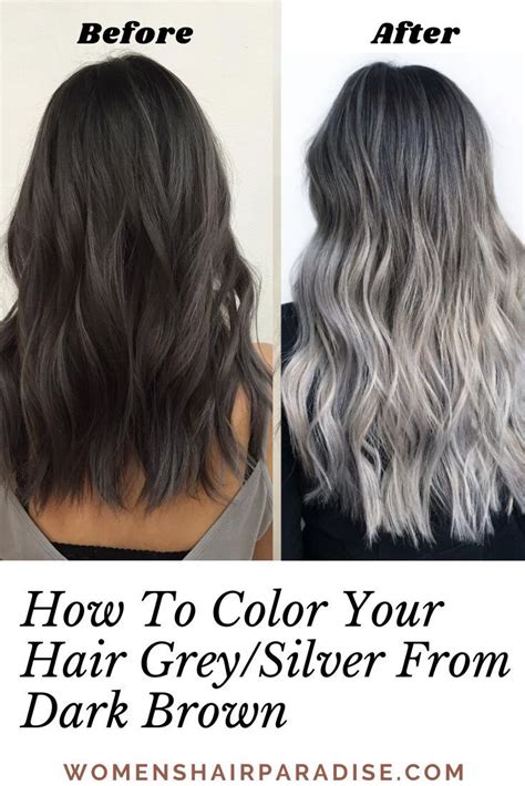 How to transition to grey hair with ease. How To Color Your Hair Grey/Silver DIY At Home in 2020 | Grey hair diy, Color your hair, Grey ...