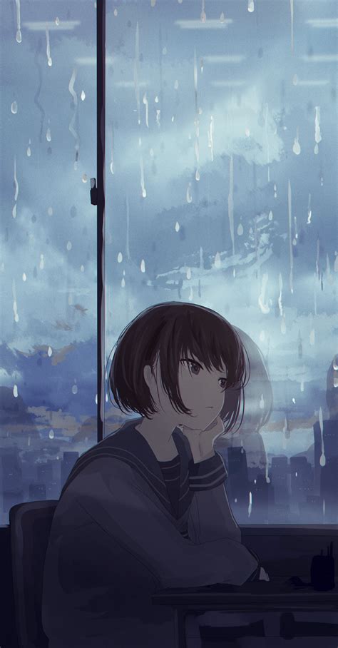 Rain Anime Girl Wallpapers Top Free Rain Anime Girl Backgrounds Wallpaperaccess