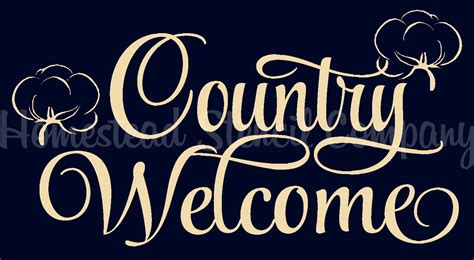 Country Welcome Reusable Plastic Stencil Sign Stencil