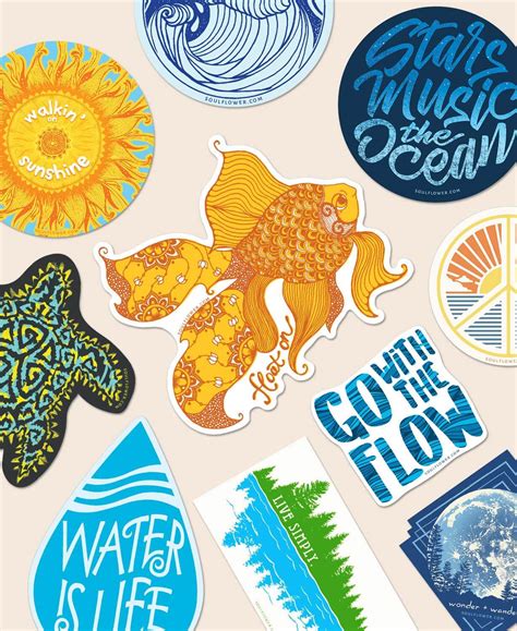 Wholesale Beach Stickers | Bulk Ocean Stickers | Soul Flower Wholesale