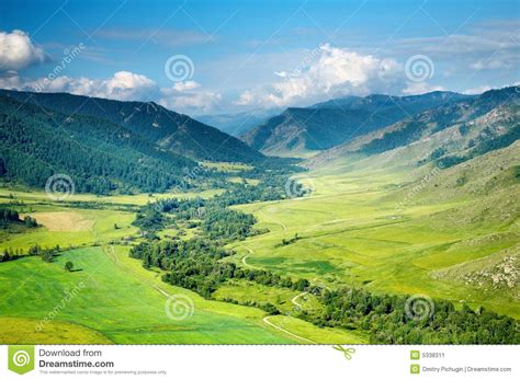 Green Valley Stock Image Image Of Summer Serenity Siberia 5338311