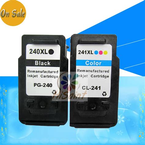 Hisaint 2pcs Pg 240 Cl 241 Ink Cartridge For Canon Pg 240 Cl 241 Xl Ink