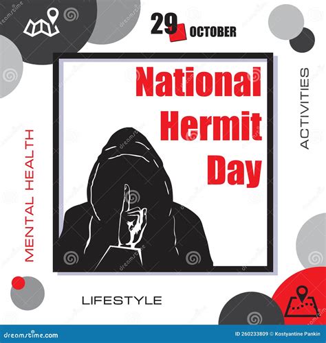 National Hermit Day Stock Vector Illustration Of Pattern 260233809
