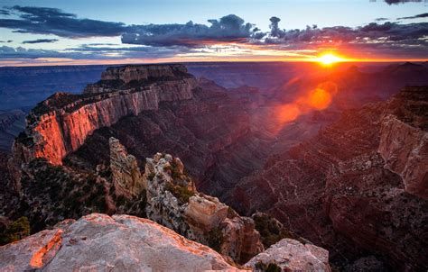 Sunset At Grand Canyon North Rim Grand Canyon And Northern Arizona