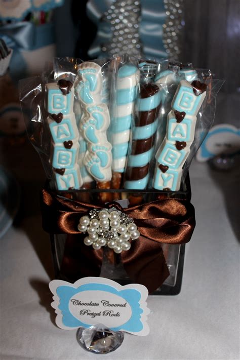 Chocolate Covered Pretzel Rods Candy Buffet Baby Shower Chocolate