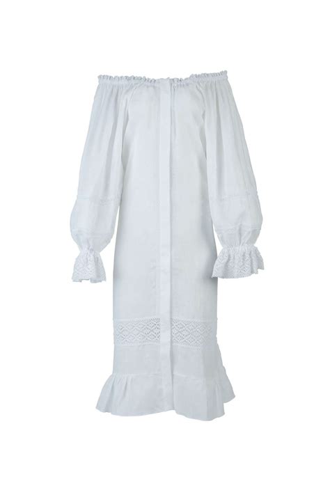 Sleeper White Paloma Linen Dress Os Galeries Lafayette Doha