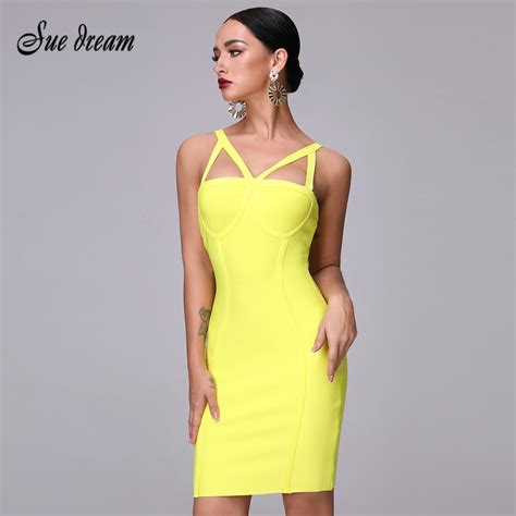 Wholesale 2021 Summer New Yellow Women Dress Strap Celebrity Sleeveless