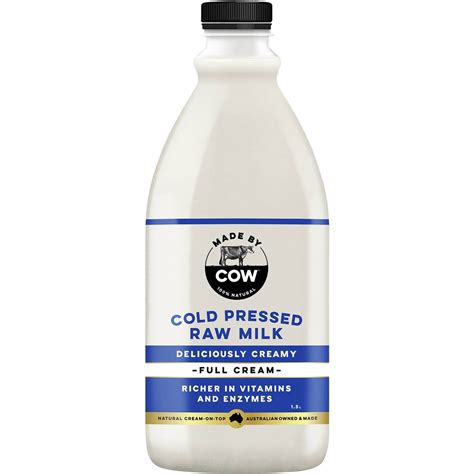 Made By Cow Cold Pressed Raw Milk 15l Woolworths