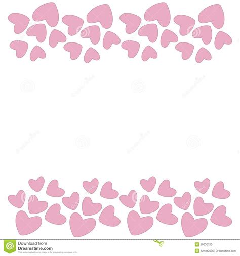 Pink Heart Border Vector Cartoon Vector 84027589