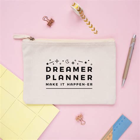 Dreamer And Planner Project Pouch By Joanne Hawker